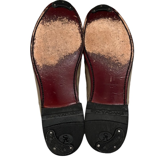 Stacy Adams Madison Taupe Leather Slip On Loafer, Sz 7.5 - Picture 13 of 13